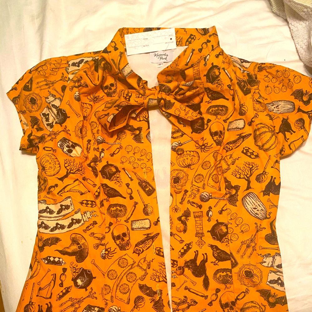 Unique vintage Halloween retro blouse